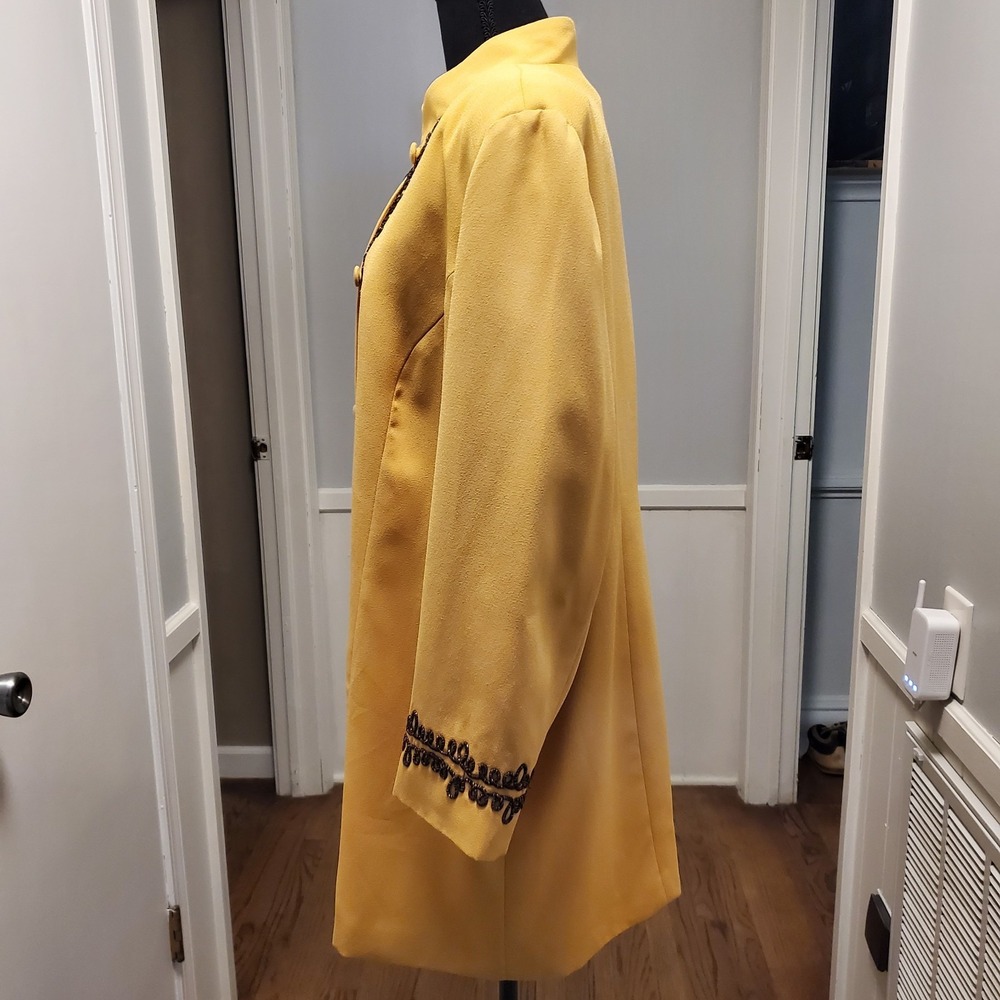 Allison Woods Vintage Women's Size 22W Gold Jacket Mandarin Collar Long Sleeve - Picture 2 of 13